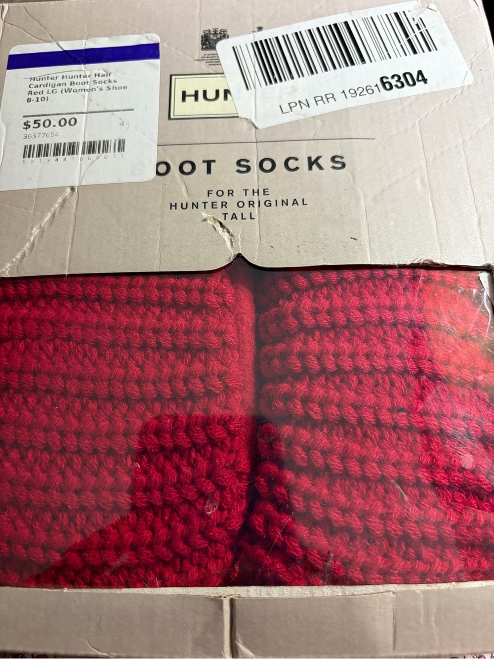 Hunter Half Cardigan Knit Boot Socks